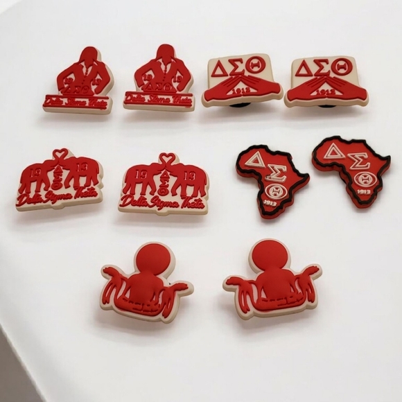 Delta Sigma Theta Sorority Croc Charms - Picture 1 of 2